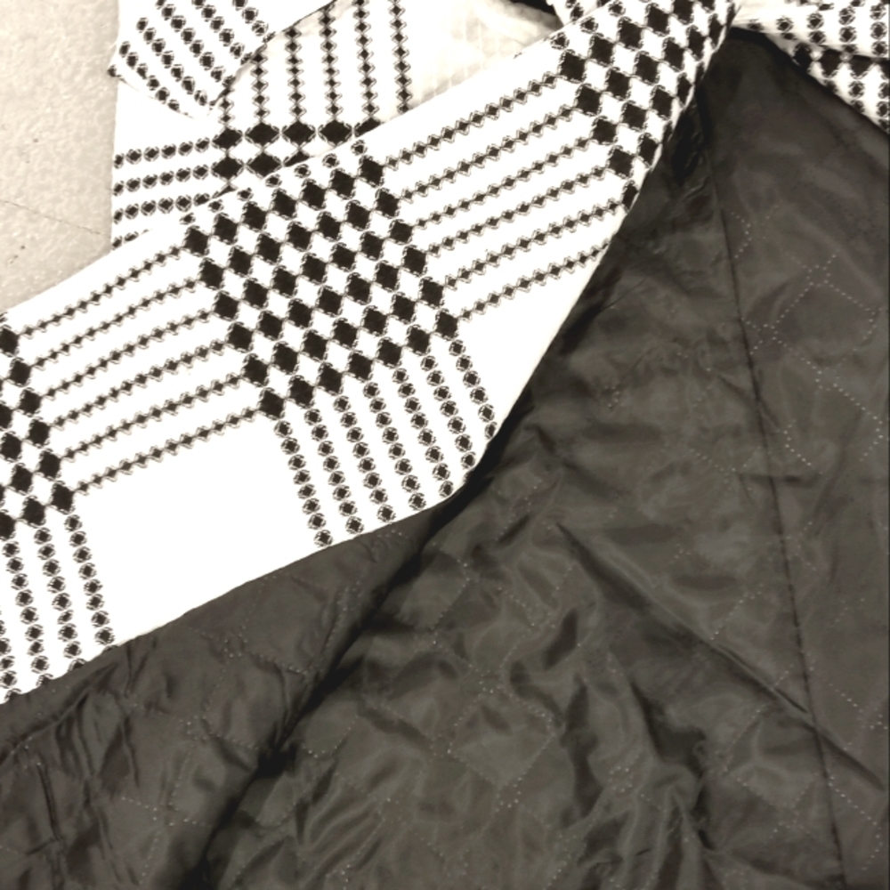 CLASSY Houndstooth Print Trench Coat / Jacket - Picture 11 of 11